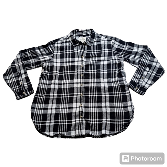 JACHS Girlfriend Plaid Cozy Super Soft Flannel Size Medium - Picture 1 of 9